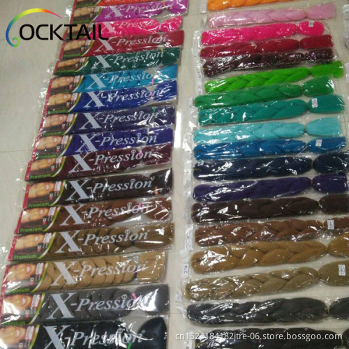 free sample 120 colors Jumbo braid african box senegal twist ombre braiding hair 24'' 48'' 100g all colors in stock